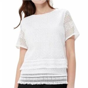 NWT Banana Republic white lace blouse top